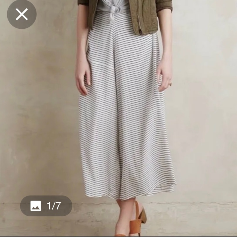 Anthropologie side slit flow pants